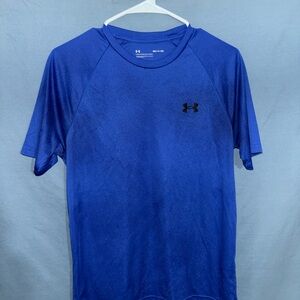 Under Armour Blue Short Sleeve Performance Tee with Black Logo